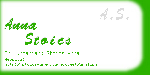 anna stoics business card